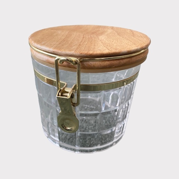 CLEAR Storage Containers with Wood like Top (SC) - Picture 3 of 8